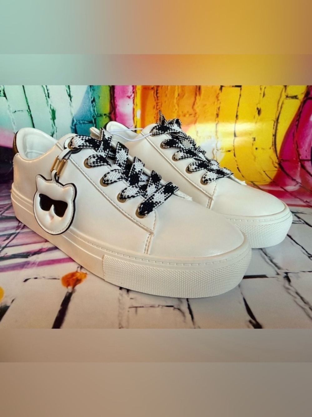 🕶️ Karl Lagerfeld Paris Capree Karl Choupette Low-top Sneaker Size 7.5 NWOB